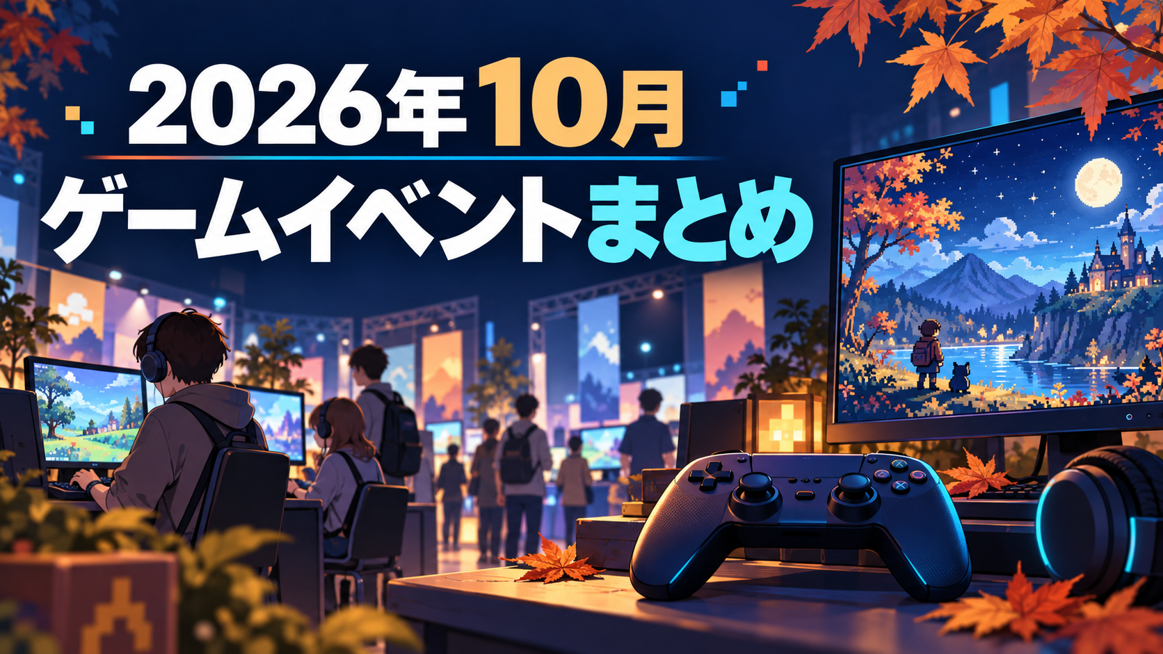 2026年10月のゲームイベントまとめ|インディーゲーム展示会・新作発表・体験型イベント